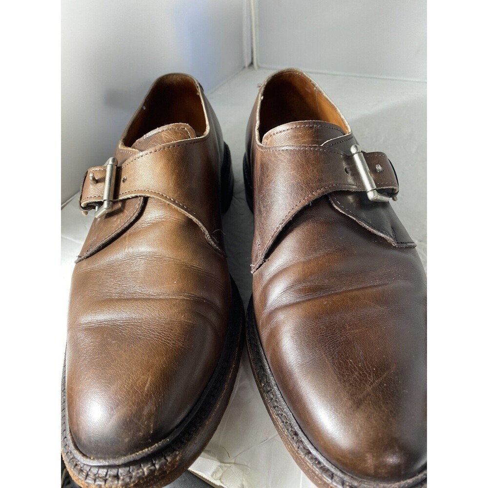 Men’s Allen Edmonds Shoes Size 9 D NORWICH 0222 Brown Monk Strap Shoes